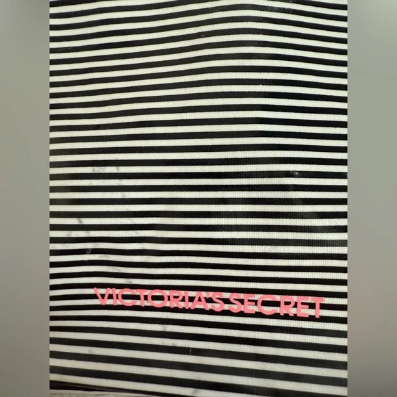 Victoria’s Secret Black & White Striped Tote Bag - Picture 9 of 9